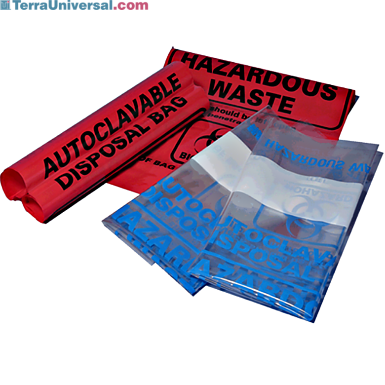 Leak-resistant, high temperature autoclavable bags by MTC Bio with seamless bottoms withstand temperatures up to 136˚C, and conforms to OSHA standards  |  5705-PP-11 displayed