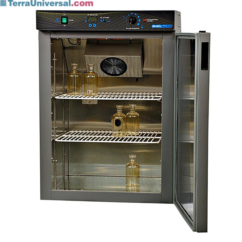 Shel Lab B.O.D. Thermoelectric Cooled Incubator accepts 84 BOD bottles; model includes 2 adjustable shelves with a 35 lb. load capacity   |  3901-33 displayed