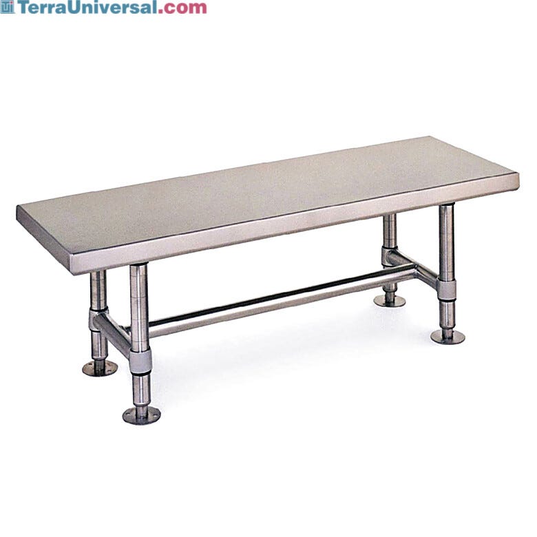 Stainless steel gowning benches by Intermetro features heavy duty solid tops for ideal use in busy cleanrooms