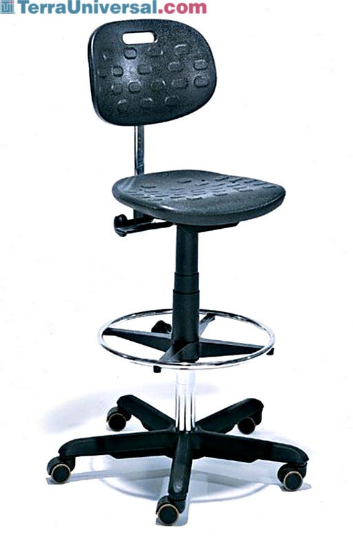 Cleanroom task chair. Product details may differ.