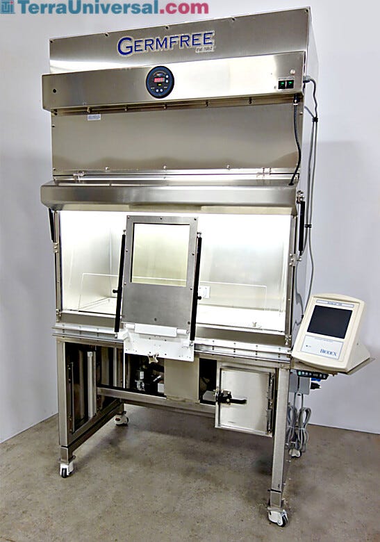Germfree’s RADIOSAFE™ Radiopharmacy Hood provides Class II A2 containment with lead-shielding for radiopharmaceuticals (dose calibrator not included)  |  5607-18 displayed
