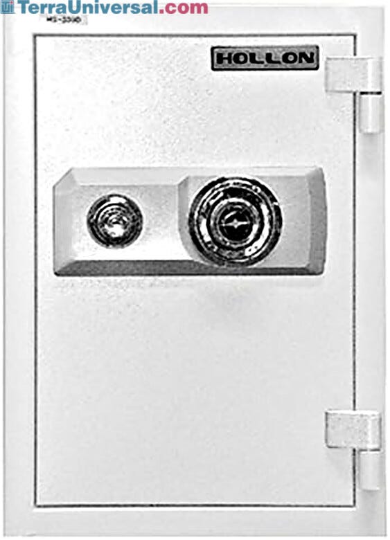 Dial lock provides extra security for safe. Included is one removable shelf and bolting hardware.  |  6500-36 displayed