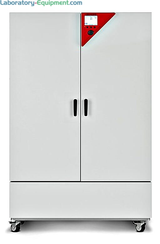KB 720 Refrigerated Incubator by Binder with a temperature range from-10 °C to 100 °C for microorganisms include casters, 30mm access port and door heating  |  2828-42 displayed