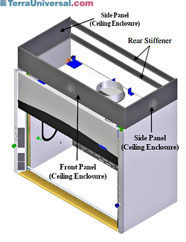 Three-sided Ceiling Enclosure Kit for Labconco Hoods  |  3648-56 displayed