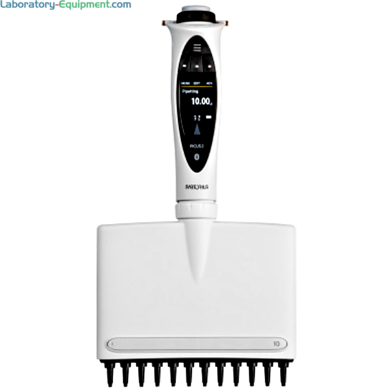 12-channel LH-747421 Picus 2 Electronic Pipette by Sartorius with a 0.2-10 µL volume range, an adjustment wheel, safety features and connectivity