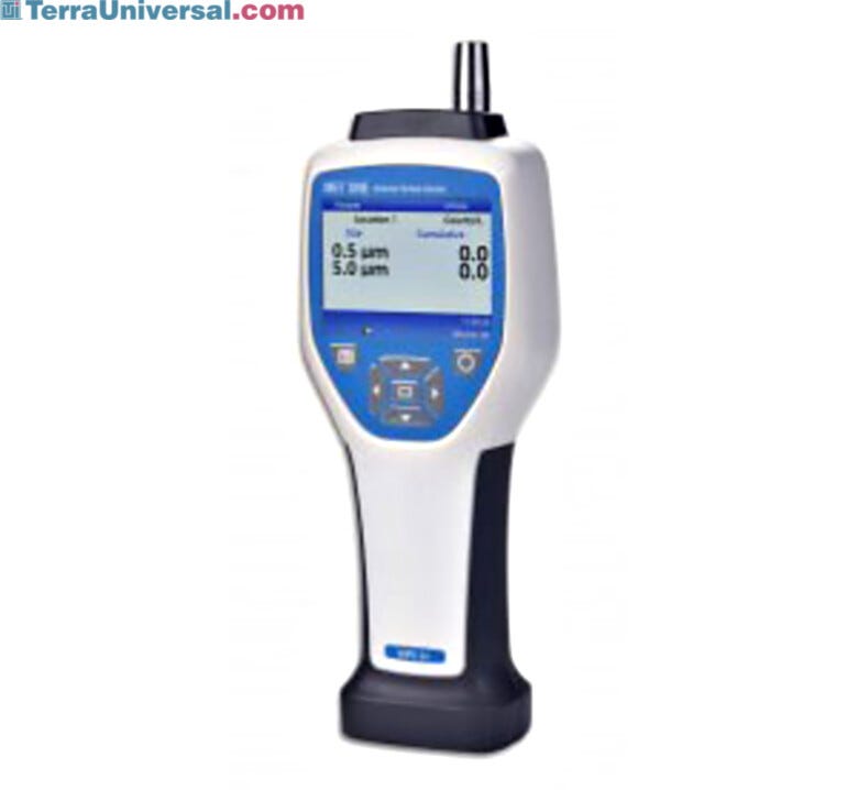 Hand-held particle counter.  |  1506-02A displayed