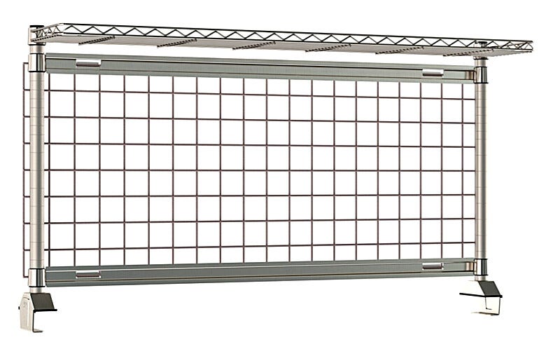 Designed to optimize workspace efficiency, the included shelf and SmartWall Grid ensure essential items stay within reach   |  1542-46 displayed