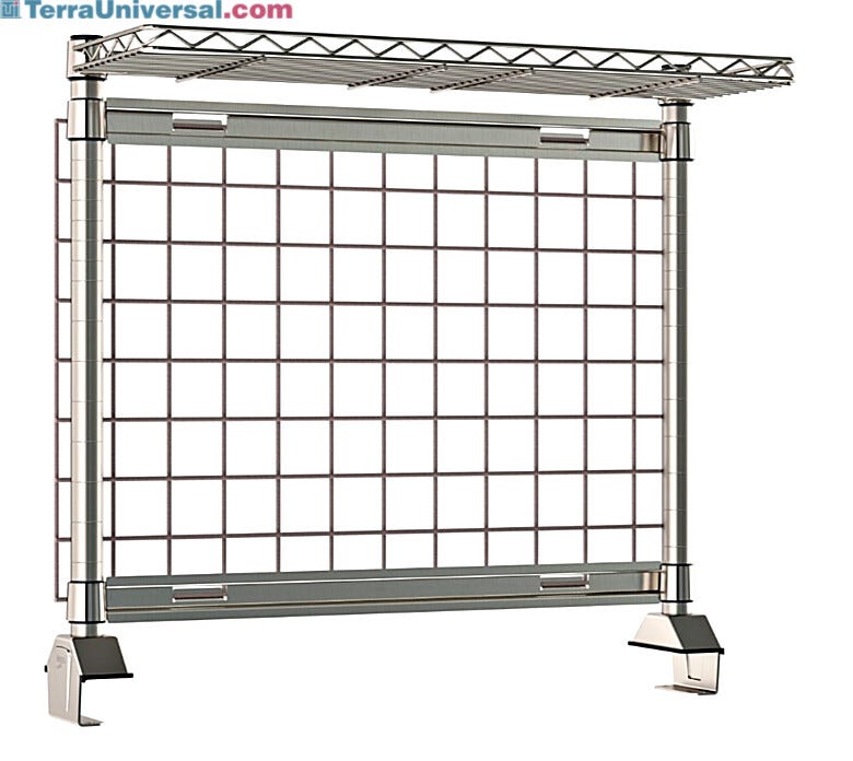 Designed to optimize workspace efficiency, the included shelf and SmartWall Grid ensure essential items stay within reach   |  1542-44 displayed