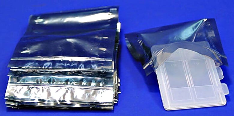 Re-sealable pouch easily fits one Two-Slide Mailer  |  3032-37 displayed