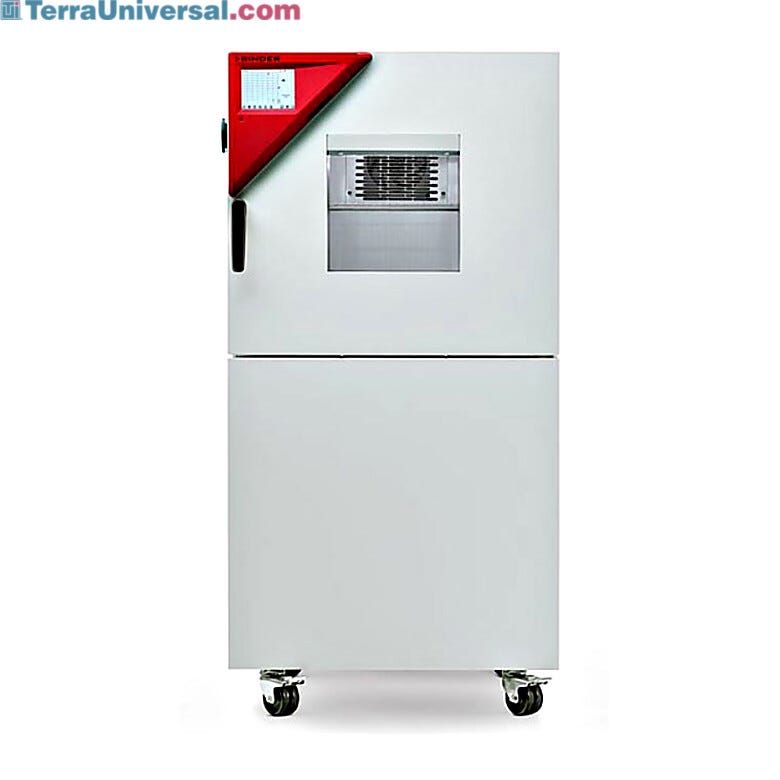MK 56 Dynamic Climate Chamber by BINDER Worldwide with 50 mm access port and silicone plugs, 2.1. cu. ft. model for cyclical temperature tests | 1410-18 displayed