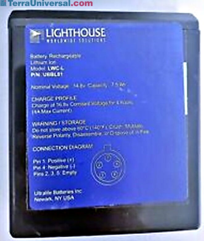 Battery S3100 E 138/145Wh, ScanAir Pro, Lighthouse Worldwide, 403028044-1 | 1510-68 displayed