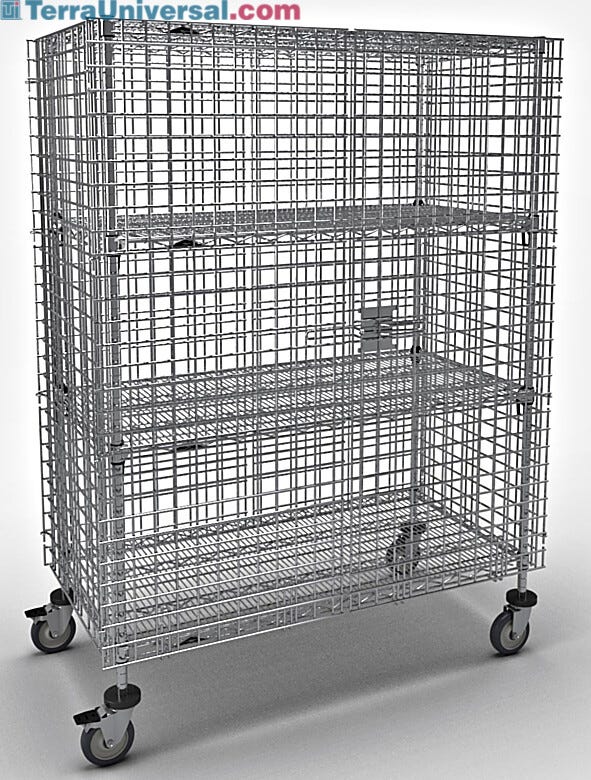 The heavy-gauge open wire grid provides maximum visibility  |  2650-67 displayed