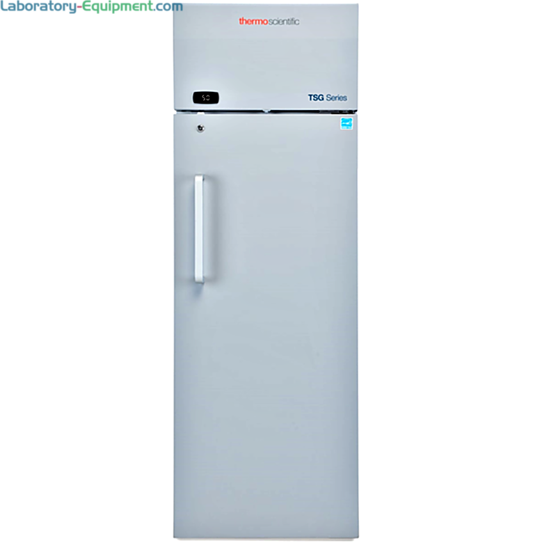 12.0 cu. ft. TSG1205SA Solid Door Lab Refrigerator by Thermo Fisher Scientific with a 2–8°C temperature range features insulated doors and heat-free defrost