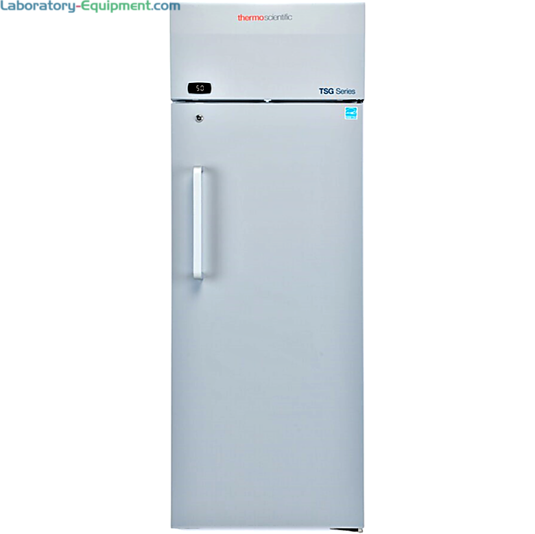 23.0 cu. ft. TSG2305SA Solid Door Lab Refrigerator by Thermo Fisher Scientific with a 2–8°C temperature range features insulated doors and heat-free defrost