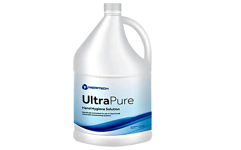 UPX-12K Ultrapure Hand Hygiene Solution by Meritech with a 2,000 handwashing event capacity compatible with CleanTech Automated Handwashing Stations  |  1017-62 displayed
