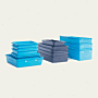 Nesting design features tapered sides. Multiple sizes shown.  |  6000-00 displayed