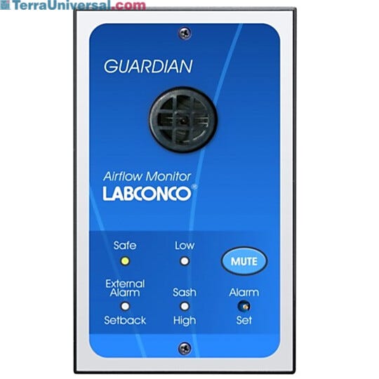 100-115V Guardian Digital Airflow Monitor with a 30 to 250 fpm by Labconco for use with Protector Premiere, XStream and XL fume hoods  |  3646-96 displayed