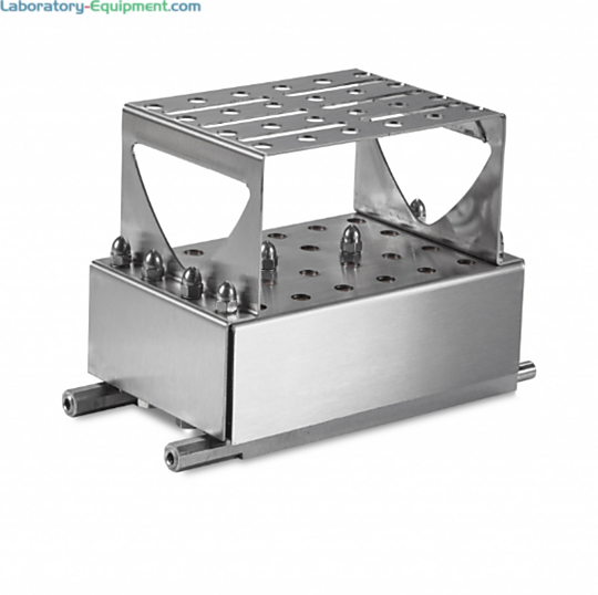 304 stainless steel 24-Pipette Insert 4575400 with self-sealing silicone check valves used with lower spindle racks compatible with Labconco Glassware Washers  |  6927-52 displayed