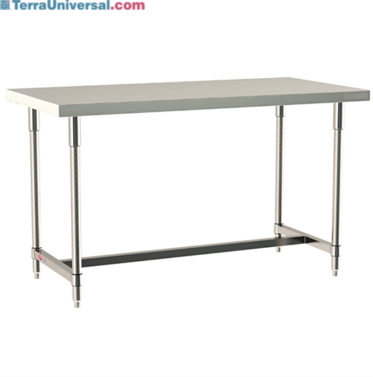 All 304 Stainless Steel TableWorx Work Tables with I-Frame by Metro for lab, electronics, pharma and general science applications; sizes and mobile options | 1545-PP-02 displayed