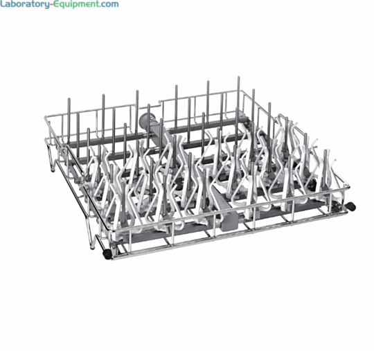 304 Stainless Steel Upper Spindle Rack #4668600 by Labconco for use with SteamScrubber labware washers  |  6927-43 displayed