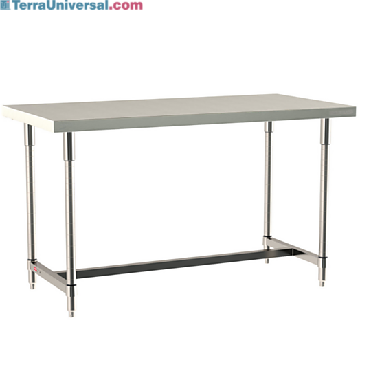 316 Stainless Steel TableWorx Work Tables with 304 SS Legs and I-Frame by Metro ideal in cleanrooms and biopharma applications; sizes and mobile options