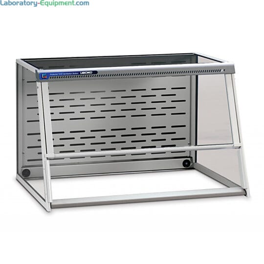 XPert Balance Enclosure from Labconco, shown with Guardian 1000 Digital Airflow Monitor | 3644-50 displayed