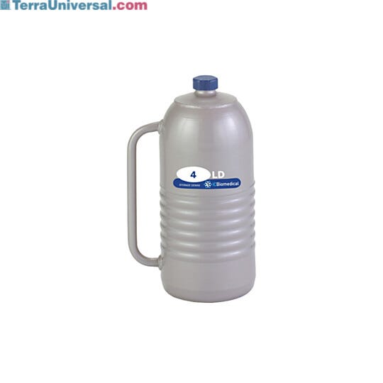 TW 4LDB Dewar by IC Biomedical with 4-liter LN2 capacity and a snap-on cap closure for secure sample storage and dispensing  |  6901-00 displayed