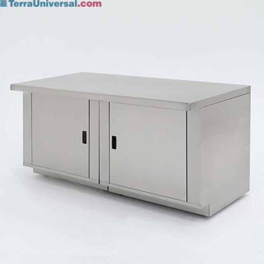 72" wide stainless steel laboratory base cabinet with 2 doors  |  1725-05 displayed