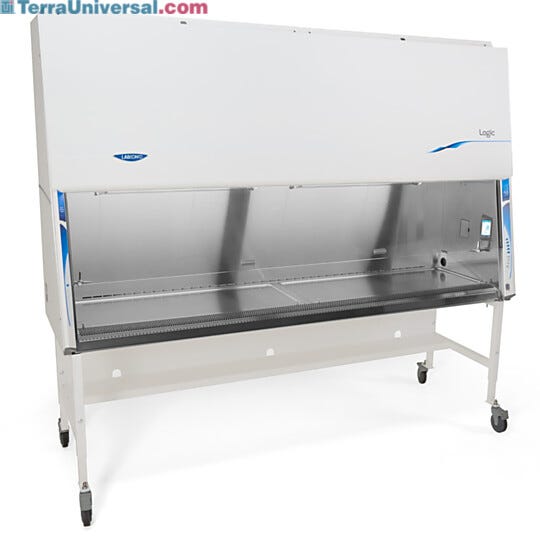 Labconco's Class II A2 biosafety cabinet is made with leak-tight 304 stainless steel and tempered safety glass  |  3642-PP-01 displayed
