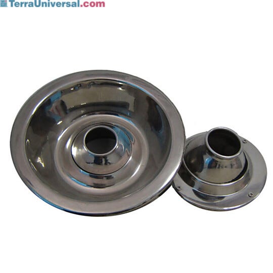 Adjustable stainless steel air shower nozzles; recessed/inner design (left) and protruding/outer design (right) | 6010-81 displayed