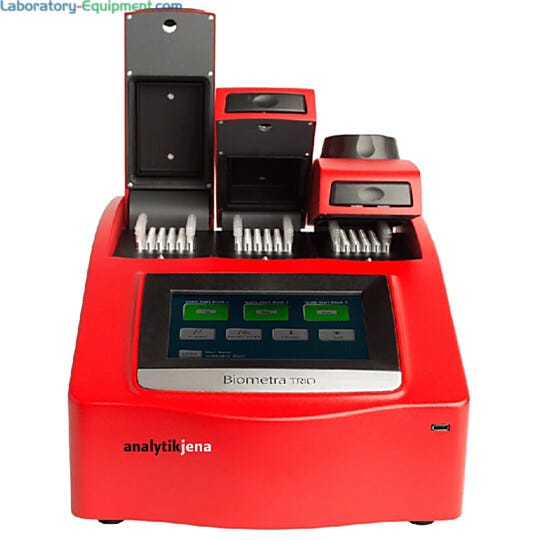 Biometra's TRIO PCR Thermal Cycler features three samples blocks to amplify separate assays in parallel