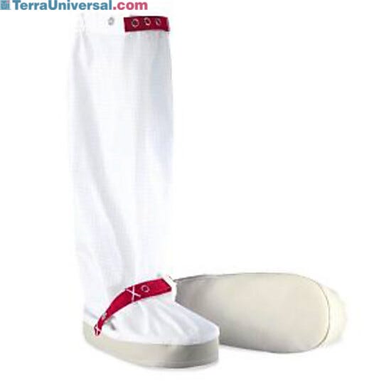 Uniform Technology's cleanroom boots shown with red straps