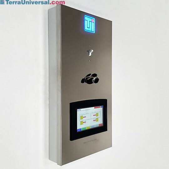 Cleanroom control panel with built-in Tier 3 touchscreen console; datalogging (pressure/temp/RH) and FFU control for up to 12 rooms, 120 FFUs  |  6607-03 displayed