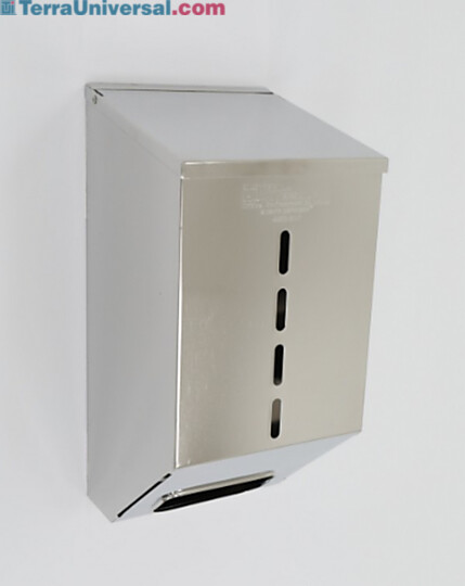 Stainless Steel Wall Mounted 1 Chamber Glove Dispenser  |  4952-80-2 displayed