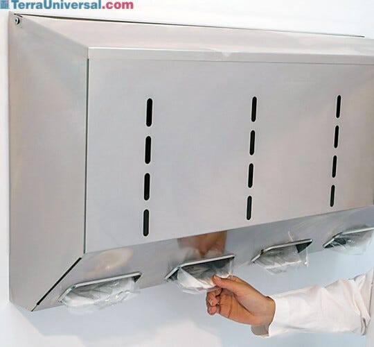 Bouffant Loaded 4 Chamber Dispenser | 4952-86-2-316 displayed