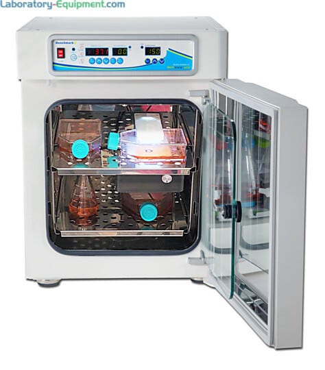 H3565 SureTherm Incubator provides precise temperature and CO2 control with 6 sided heating distribution system and low speed internal fan