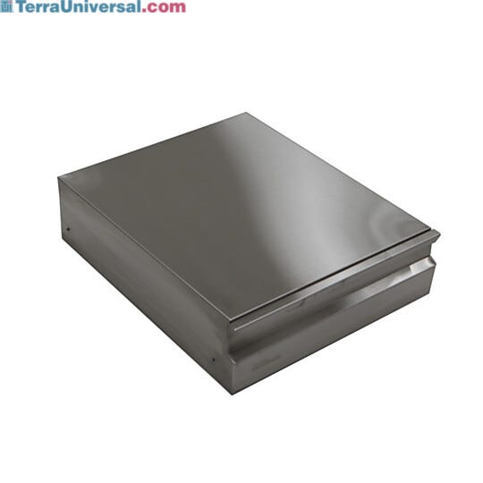 Modular Drawer Unit; Stainless Steel, 3"H; Stackable modular design