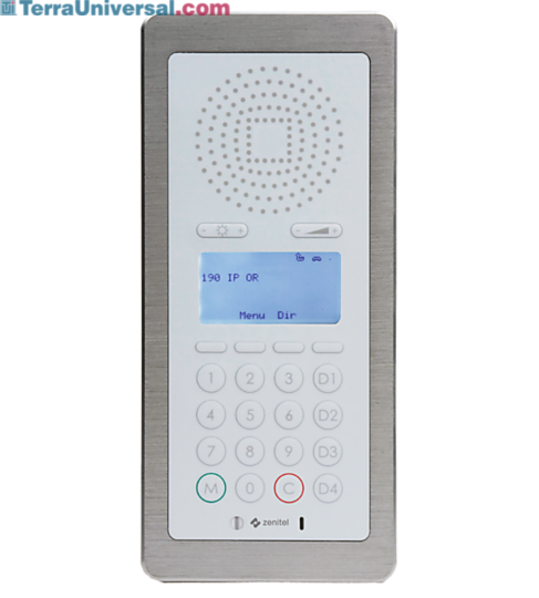 Flush-mount Intercom system with large backlit display features totally flat, waterproof faceplate, with no holes to minimize bacteria accumulation.  |  6711-11 displayed