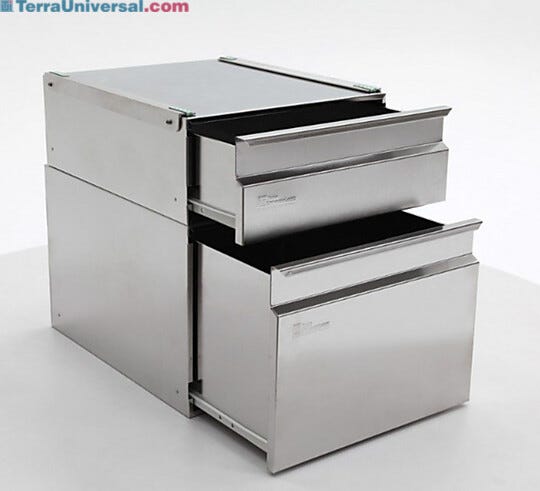 Drawers; 304 SS, Left Mounted for TUI Work Stations and Hoods