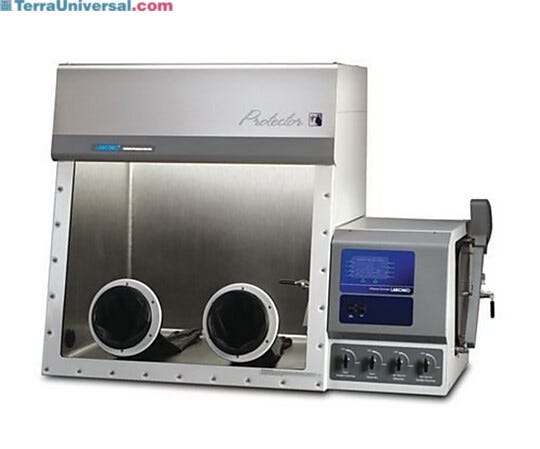 Protector Combination Glove Box provides hazardous material containment and inert gas purging to remove moisture, oxygen | 3644-16 displayed
