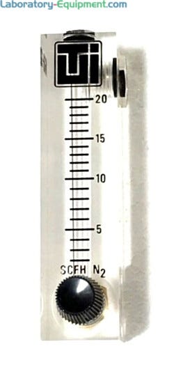 Acrylic flow meter, valve-2-20SCFH  |  1600-32 displayed