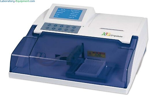 AgileWasher ELISA Plate Washer by ACTGene for 96 or 48-well microplates and strip tubes and stores 99 wash protocols