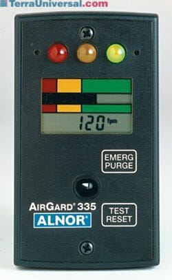 The AirGard® Air Velocity Monitor displays air velocity to ensure laminar airflow or ventilation  |  6704-65 displayed