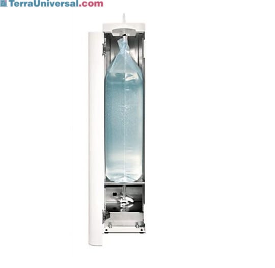 Safely stores 20L of ASTM Type 2 and Type 3 water produced by Arium Comfort and Arium Advanced Water Systems; select models include an integrated pump | 5704-63 displayed