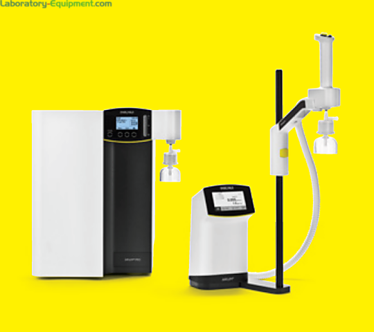 Benchtop and wall-mount models directly connect with Arium Comfort and Arium Pro models for Type 1 water supply | 1017-PP-14 displayed