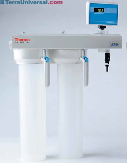 B-Pure Double Holder Water Purification System with Digital Purity Meter | 3613-53 displayed