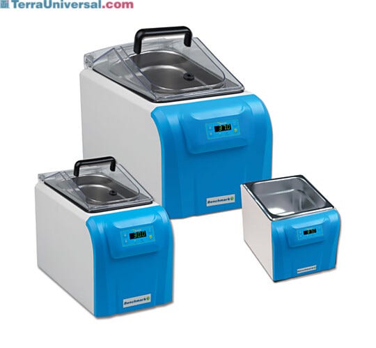 Benchmark Scientific myBath digital water bath is designed for heating reagents and samples in uniform conditions