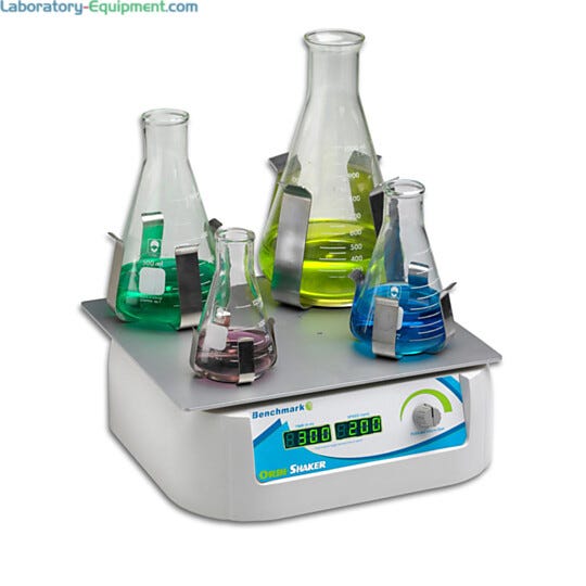 Benchmark Scientific’s Orbi-Shaker™ Jr. provides orbital shaking in a small footprint (clamp platforms optional) | 2817-00 displayed