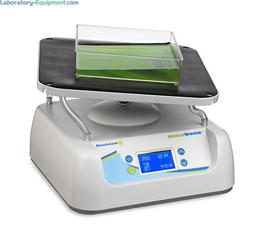 BenchWaver 3-D Rocker by Benchmark Scientific includes a 13.5" x 13" flat mat platform; optional stacking platforms available | 2808-04 displayed