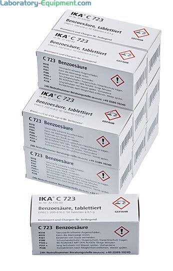 With IKA-certified gross calorific value for Standard-calibrations  |  6925-81 displayed